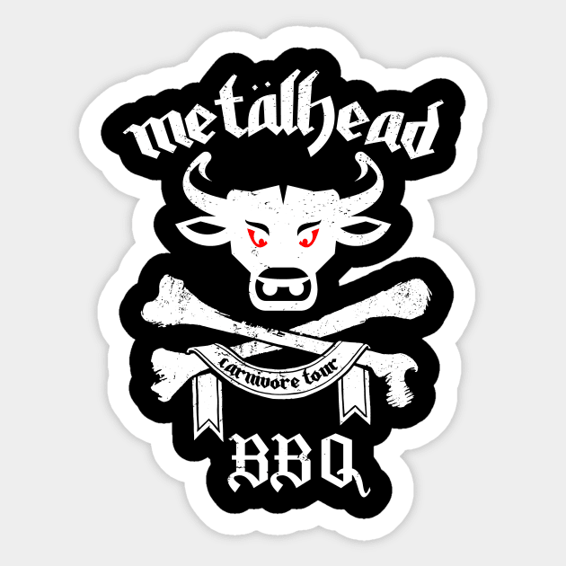 Metal Head BBQ (newest design) Sticker by Wicked Mofo